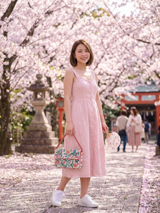 Pink Foral Beaded Clutch #0247