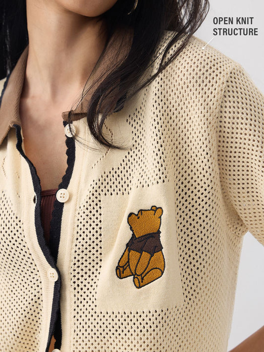 Open Knit Shirt: Happy Pooh